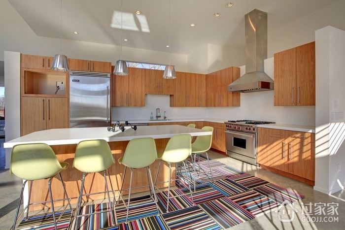 现代创意别墅套图厨房吧台设计