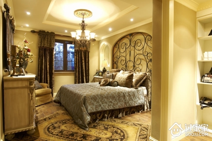 欧式别墅古典装饰效果图卧室