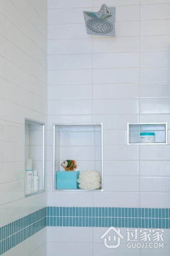 现代简约风格装修效果浴室背景墙