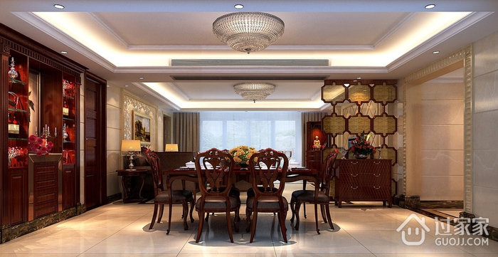 新中式风格三居住宅欣赏餐厅设计