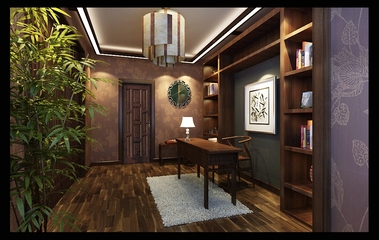 中式风格装饰设计效果套图书房设计