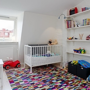 78平白色北欧复式欣赏儿童房