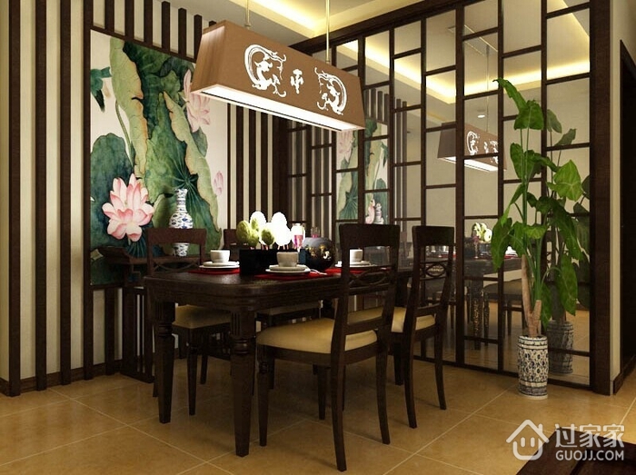 豪华浓郁新中式古典家居餐厅灯饰欣赏
