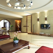 118平中式风格住宅欣赏客厅