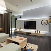76平活泼现代两居室欣赏客厅设计