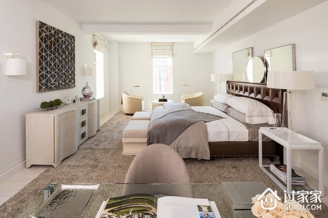 78平白色现代住宅欣赏卧室