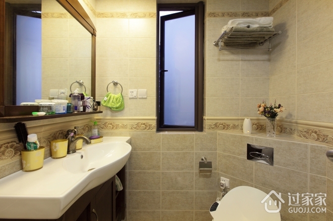 118平美式三居室欣赏卫生间设计