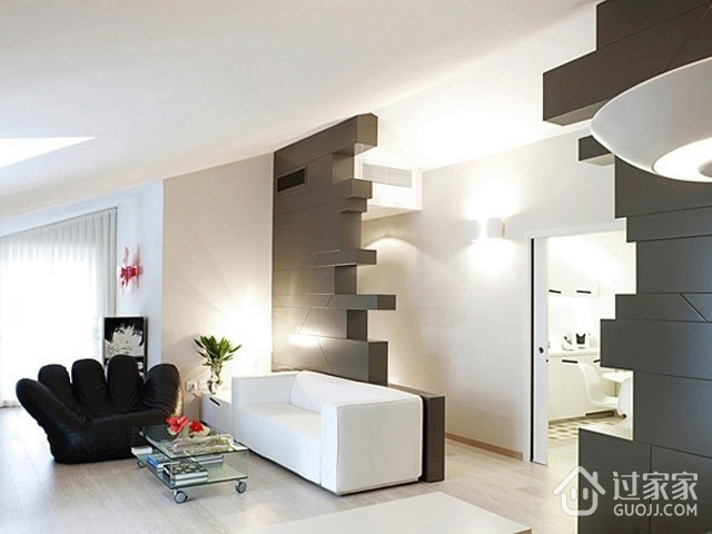 几何打造完美现代公寓欣赏客厅