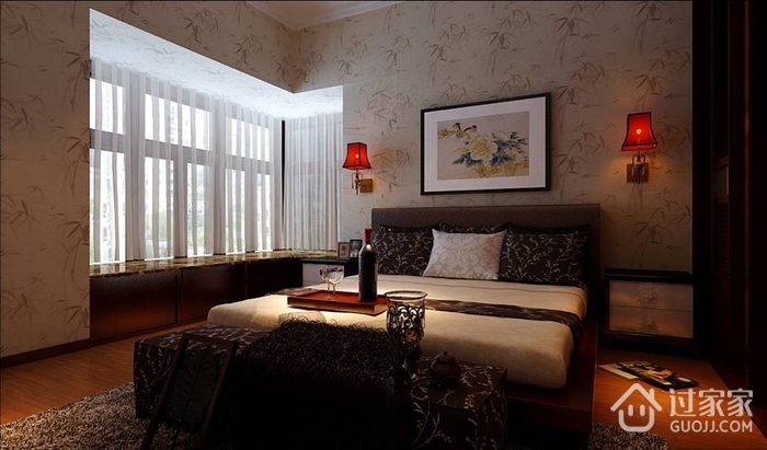 中式风格别墅装饰设计卧室