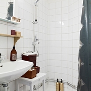 57平白色北欧一居室欣赏洗手间