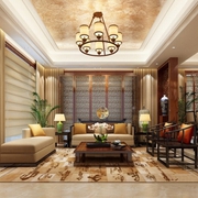 中式奢华大宅设计欣赏客厅全景