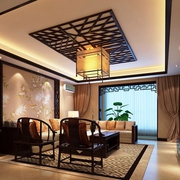 新中式住宅三居室欣赏客厅设计