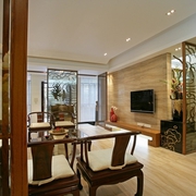 温馨中式样板房欣赏客厅设计