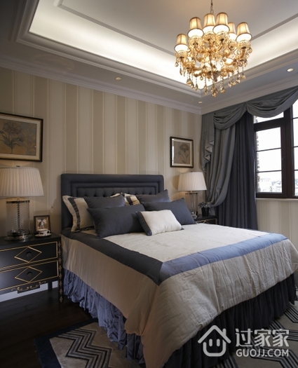 130平奢华新古典样板间欣赏卧室设计