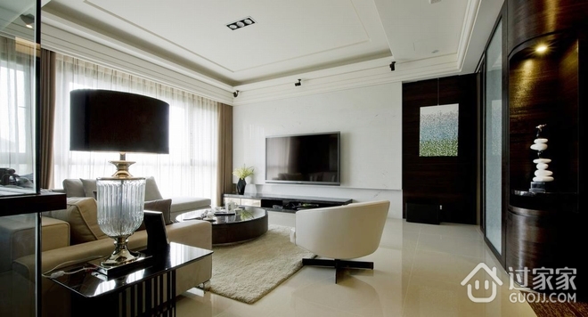115平现代舒适住宅欣赏客厅效果