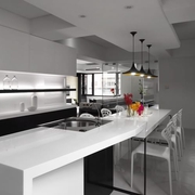 黑白时尚幸福现代住宅欣赏厨房
