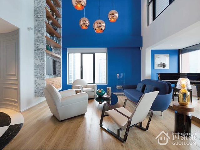 蓝白公寓现代设计欣赏客厅设计