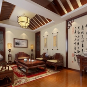 中式典雅别墅欣赏客厅设计图