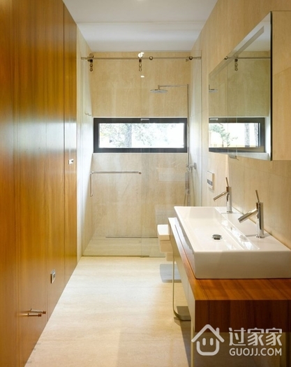 低调原木现代别墅欣赏洗手间