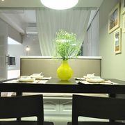 64平清爽两居室欣赏餐厅餐桌设计