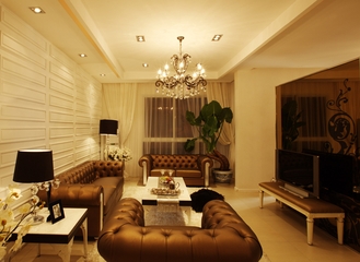现代美式家装的清新格调客厅