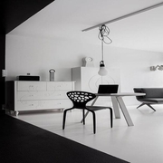 黑白现代一居室欣赏餐厅