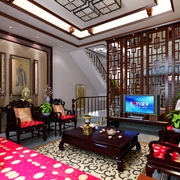 中式古典别墅住宅欣赏客厅