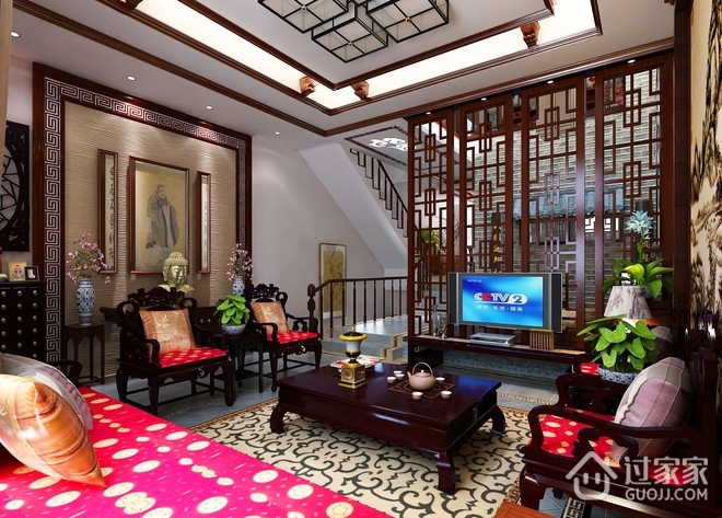 中式古典别墅住宅欣赏客厅