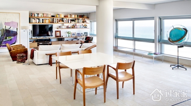 开放式的海滨公寓欣赏餐厅效果图