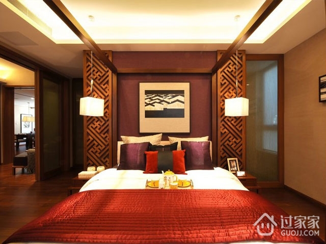 木质打造中式大宅欣赏卧室