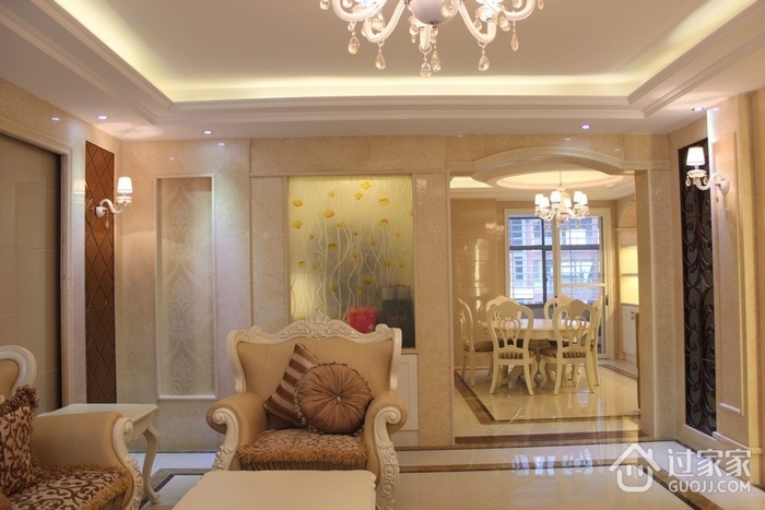 110平米欧式风格住宅欣赏客厅设计
