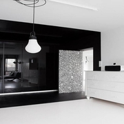 黑白现代一居室欣赏厨房效果
