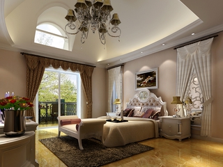 欧式风格装修效果设计卧室全景