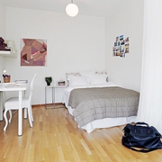 50平白色纯情公寓欣赏卧室