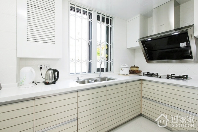 76平白色现代两居室欣赏厨房局部设计