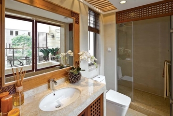 240平新中式别墅样板房欣赏洗手间