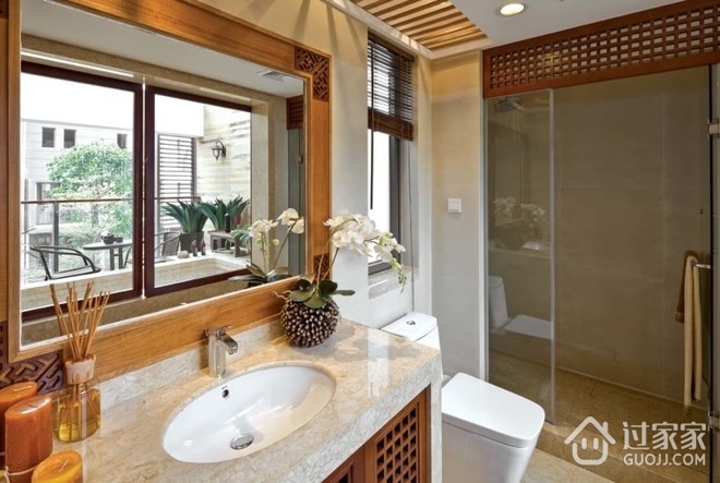 240平新中式别墅样板房欣赏洗手间