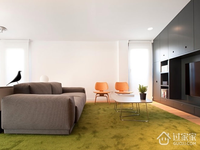 80平开放式现代住宅欣赏客厅设计