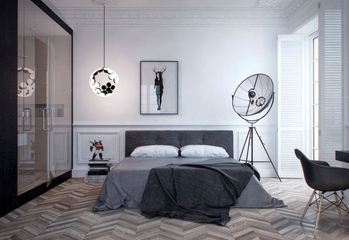 现代艺术公寓卧室