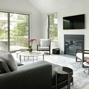 117平白色现代住宅欣赏客厅设计