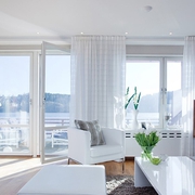 白色现代住宅效果欣赏客厅