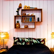 大胆用色的北欧一居室欣赏卧室陈设