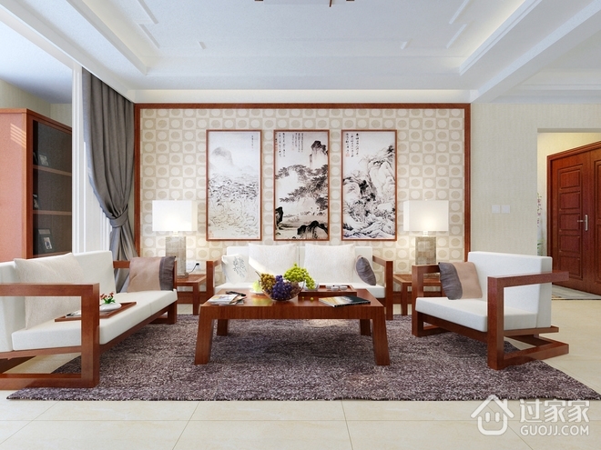 新中式温馨美宅欣赏客厅效果