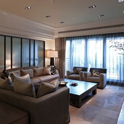 110平新中式样板间欣赏客厅设计