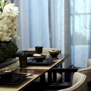 奢华中式样板房欣赏餐厅餐桌
