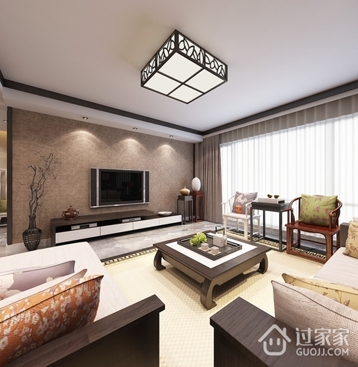 新中式装饰效果欣赏客厅设计