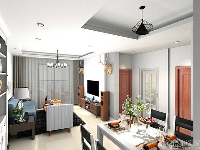 【黑科技】山语海82㎡3房2厅北欧风格设计，舒适系美家!
