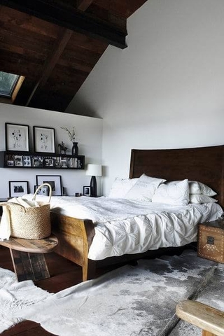 黑白现代复式住宅欣赏卧室