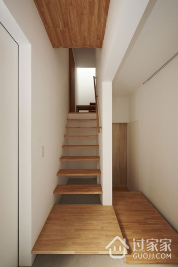 日式原装极简住宅欣赏楼梯间