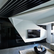 80平现代黑白两居室欣赏客厅效果